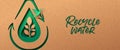 Recycle water green papercut nature banner concept