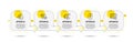Recycle water, Swipe up and Like photo icons set. Technical algorithm sign. Vector