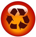 Recycle web button or icon Royalty Free Stock Photo