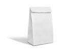 Recycle white paper bag isolate is on white background Royalty Free Stock Photo