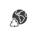 Recycle world vector icon Royalty Free Stock Photo
