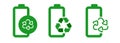 Recycled battery lithium recycle rechargeable cell power icon symbol green environmental friendly reuse