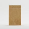 Recycled Brown Paper Bag Mock-up Template On White Background, Ready For Your Design, 3d Illustration