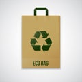 Recycled brown vector eco paper bag