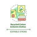 Recycled clothes concept icon. abstract idea thin line illustration