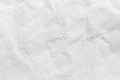 Recycled crumpled white paper texture or paper background for design with copy space for text or image Royalty Free Stock Photo