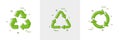 Recycle symbols set. Recycled eco icon. Isolated vector illustration. Royalty Free Stock Photo