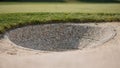 Recycled material bunker liner under medium shot emphasizing texture and ecoconscious design surrounded by softly Royalty Free Stock Photo