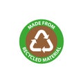 Recycled Material Circular Emblem Badge Vector Royalty Free Stock Photo