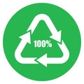 Recycled material vector icon