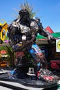 Recycled metal steel Robots theme park at Hua Hin Tique animal show : Iron Patriot model Royalty Free Stock Photo