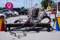 Recycled metal steel Robots theme park at Hua Hin Tique animal show : iron squid giant