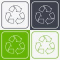 Recycled and Packaging Symbol. Sign for Cargo