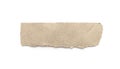 Recycled paper craft stick on a white background. Brown paper torn or ripped pieces of paper isolated on white Royalty Free Stock Photo