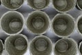 Recycled Paper Cups for Planting View from Above Background Royalty Free Stock Photo