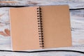 Recycled paper notebook front cover. Royalty Free Stock Photo