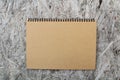 Recycled paper notebook on wood Royalty Free Stock Photo