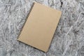 Recycled paper notebook on wood Royalty Free Stock Photo