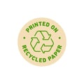Recycled paper vector icon logo badge