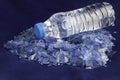 Recycled plastic polymers out of PET water bottle