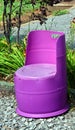 Recycled Purple Plastic Barrel