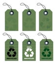 Recycled tags green