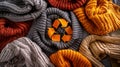 The recycled wool sweaters.AI generated image Royalty Free Stock Photo