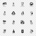 Recycles icon set, simple style