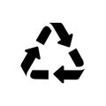 Recycling packaging symbol simple flat style icon isolated Royalty Free Stock Photo