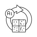 recycling aluminium production line icon vector illustration