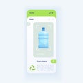 Recycling application smartphone interface vector template Royalty Free Stock Photo