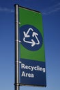 Recycling area sign