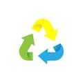 Recycling arrow sign. Sorting garbage. Recycle waste icon