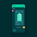 Recycling assistance smartphone interface vector template Royalty Free Stock Photo