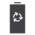 Recycling battery icon vector Royalty Free Stock Photo