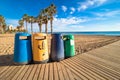 Recycling on the beach Royalty Free Stock Photo
