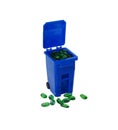 Recycling bin going green