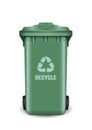 Recycling bin for trash and garbage. Trash can