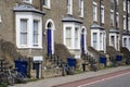 Recycling Bins And Bikes, Bike Lane, Residential Street, Cambridge, England