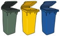 Recycling bins Royalty Free Stock Photo