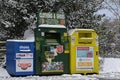 Recycling Bins in the New forest Royalty Free Stock Photo