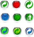Recycling buttons Royalty Free Stock Photo