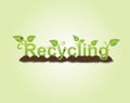Recycling caption Royalty Free Stock Photo