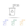 Recycling center icons. Element of ecology for mobile concept and web apps. Thin line icon for website design and development, ap Royalty Free Stock Photo