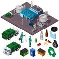 Recycling Center Isometric Design Concept