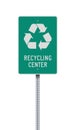 Recycling Center road sign