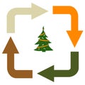 Recycling Christmas tree Royalty Free Stock Photo