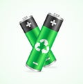 Recycling Concept Battery. Vector