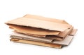 Cardboard sheets on white background. Recycling concept Royalty Free Stock Photo