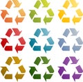 Recycling eco icon set Royalty Free Stock Photo